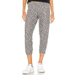 MICHAEL LAUREN Womens Sweatpants XS Gray Leopard Pull On Crop Thin Stretch NATE